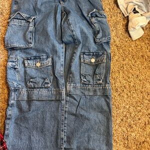 Garage Blue Flare & Wide Leg Jeans